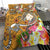 Fiji Custom Personalised Bedding Set - Turtle Plumeria (Gold) - Polynesian Pride