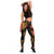 Samoa Polynesian Women Legging - Gold Plumeria Black - Polynesian Pride