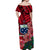 Samoa Off Shoulder Long Dress Hibiscus Flowers Red LT13 - Polynesian Pride