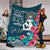 (Custom Personalised) American Samoa Mothers Day With Green Turtle Blanket - LT12 - Polynesian Pride