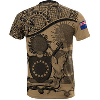 Cook islands Golden Coat of Arms T Shirt - Polynesian Pride