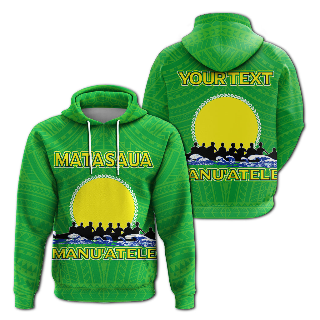 Custom American Samoa Hoodie Matasaua Manua Pride LT12 Unisex Green - Polynesian Pride