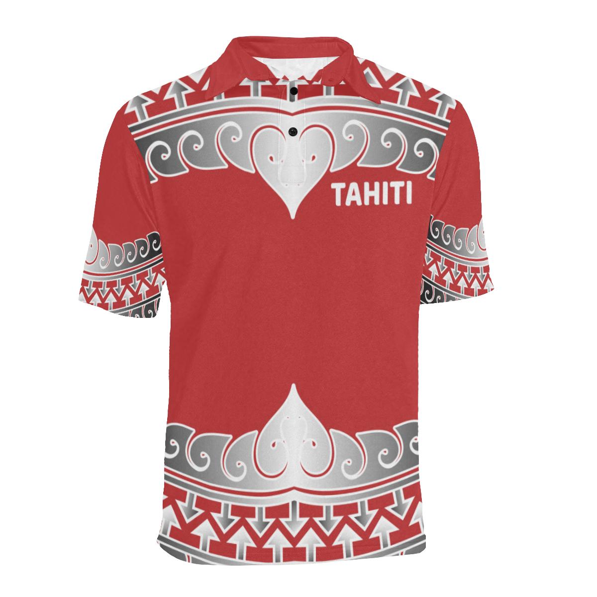 Tahiti Polo Shirt Tahitian Wave Style - Polynesian Pride