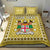 (Custom Personalised) Fiji Bedding Set Pattern - Fijian Tapa Pattern Yellow LT13 - Polynesian Pride