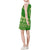 Polynesian Floral Sleeveless V Neck Dress - Green Version - Polynesian Pride