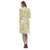 Polynesian Floral Rhea Loose Round Neck Dress - White Golden Version - Polynesian Pride