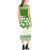 Polynesian Phaedra Sleeveless Open Fork Long Dress - Green Hibiscus - Polynesian Pride