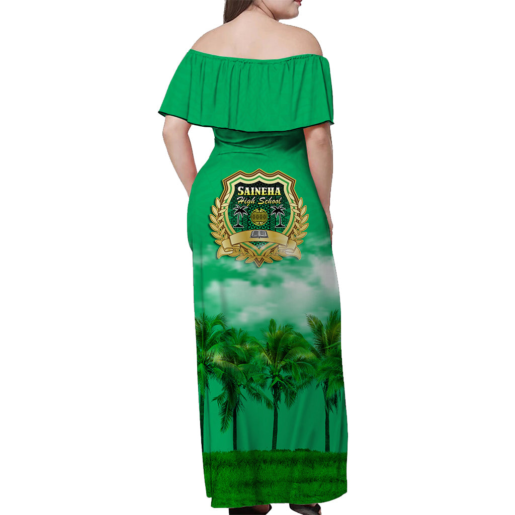 Saineha High School Off Shoulder Long Dress Original LT13 - Polynesian Pride