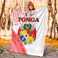 Tonga Premium Blanket Tongan Pattern Blithesome LT13 White - Polynesian Pride