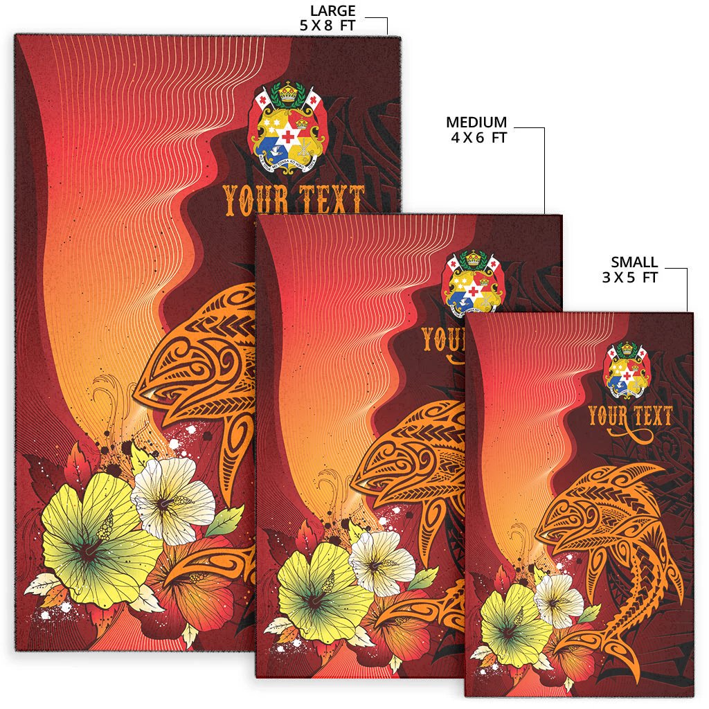 Tonga Custom Personalised Area Rugs - Tribal Tuna Fish - Polynesian Pride