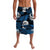 Hawaii Polynesian Lavalava Exotic Palm Leaves and Human Skulls LT13 Blue - Polynesian Pride