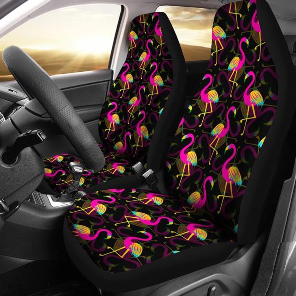 Colorful Flamingo Car Seat Covers - Polynesian Pride