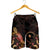 Chuuk Polynesian Men's Shorts - Turtle With Blooming Hibiscus Gold - Polynesian Pride