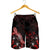 Fiji Polynesian Men's Shorts - Turtle With Blooming Hibiscus Red - Polynesian Pride