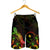 Chuuk Polynesian Men's Shorts - Turtle With Blooming Hibiscus Reggae - Polynesian Pride