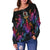 Vanuatu Women's Off Shoulder Sweaters - Sea Turtle In Tribal Polynesian Style - Polynesian Pride