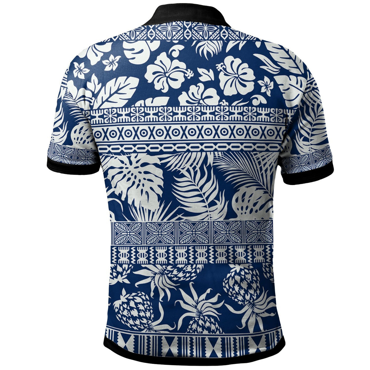 Polynesian Polo Shirt Hibiscus Tropical Leaves Pattern - Polynesian Pride
