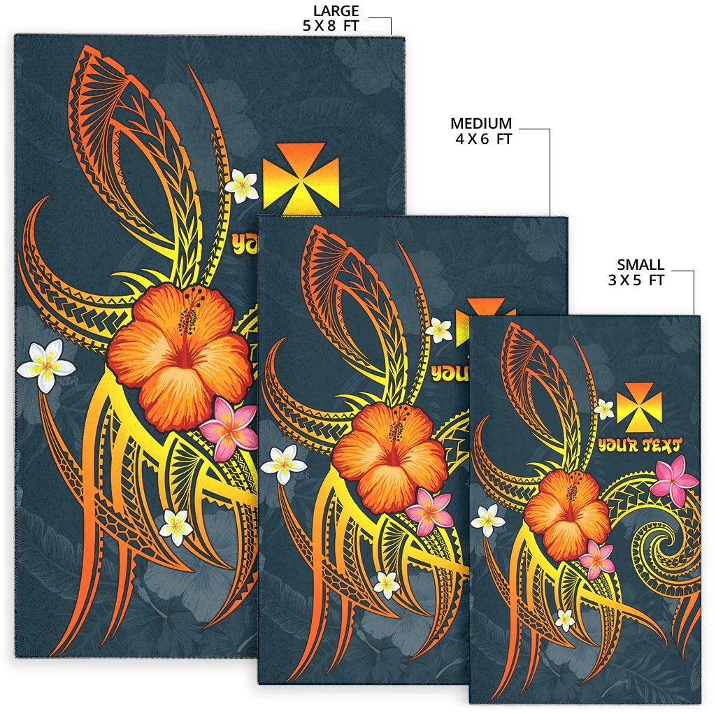 Wallis and Futuna Polynesian Personalised Area Rug - Legend of Wallis and Futuna (Blue) - Polynesian Pride