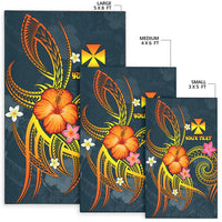 Wallis and Futuna Polynesian Personalised Area Rug - Legend of Wallis and Futuna (Blue) - Polynesian Pride