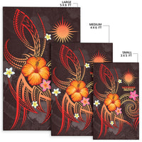 Marshall Islands Polynesian Area Rug - Legend of Marshall Islands (Red) - Polynesian Pride