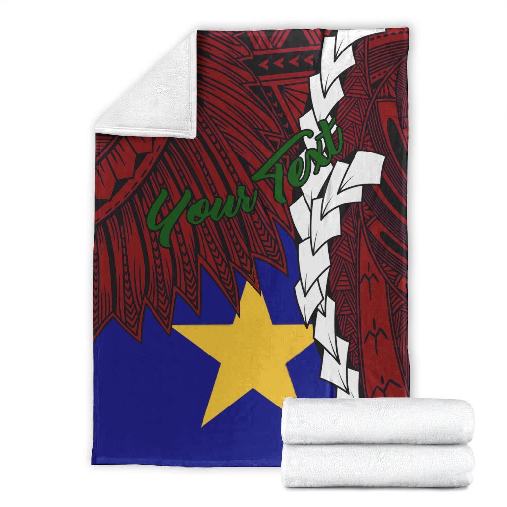 Papua New Guinea Milne Bay Province Polynesian Custom Personalised Blanket - Tribal Wave Tattoo - Polynesian Pride