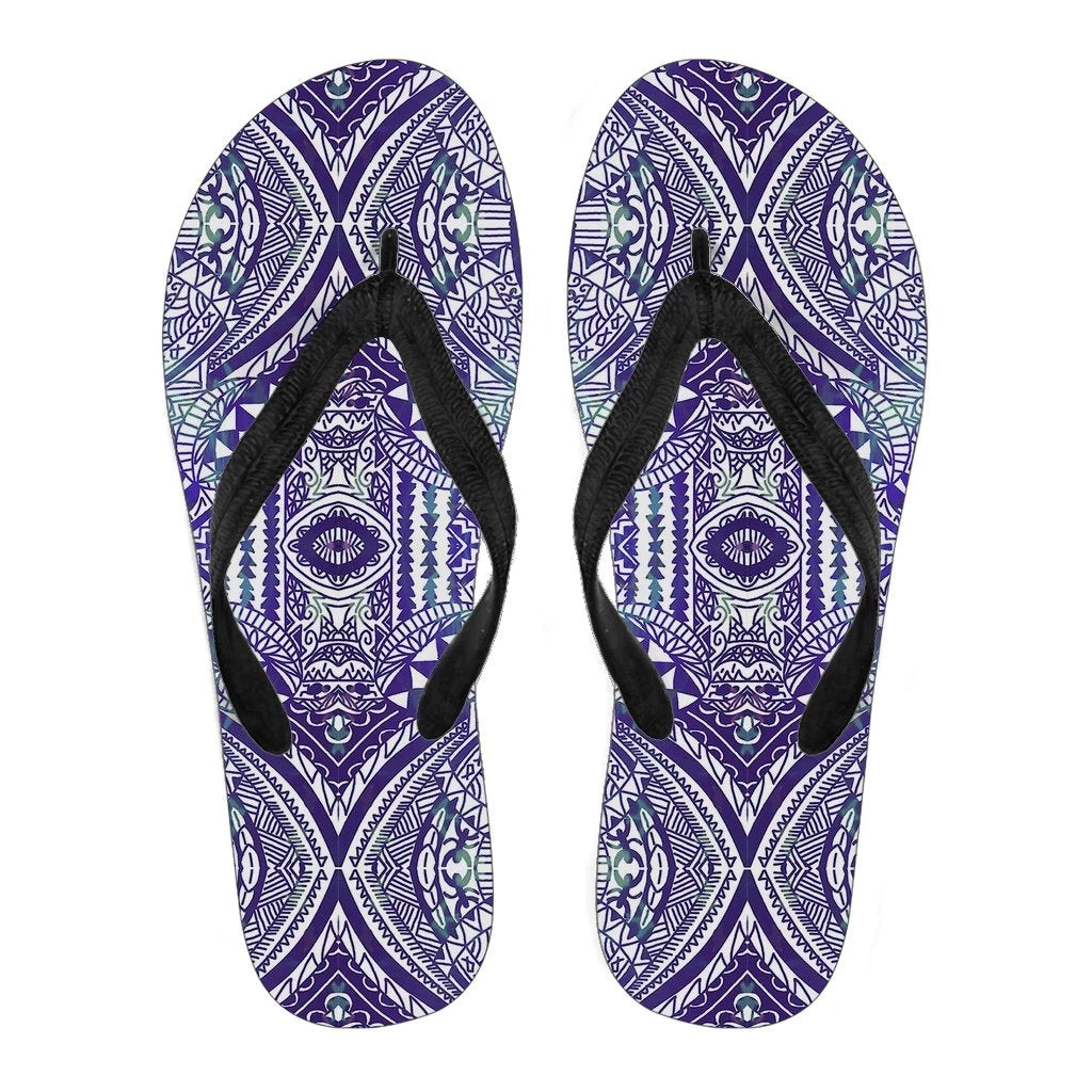 Polynesian Flip Flops Violet Men's Flip Flops Black - Polynesian Pride