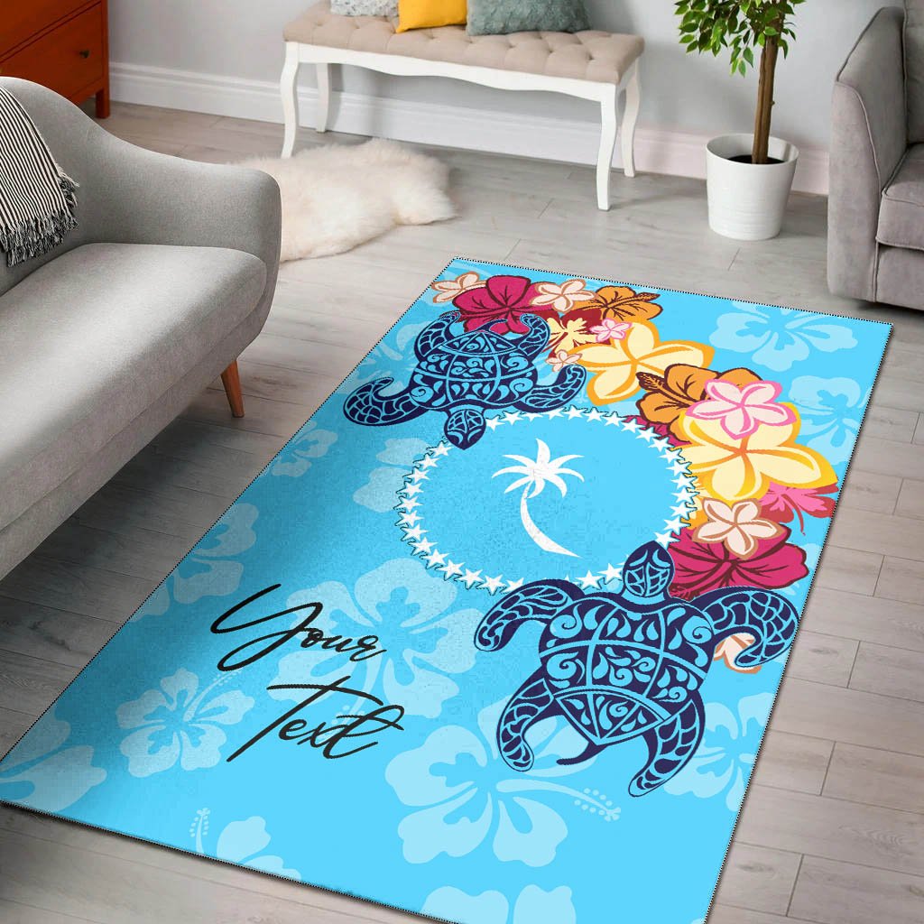 Chuuk Area Rug - Custom Personalised Tropical Style Blue - Polynesian Pride