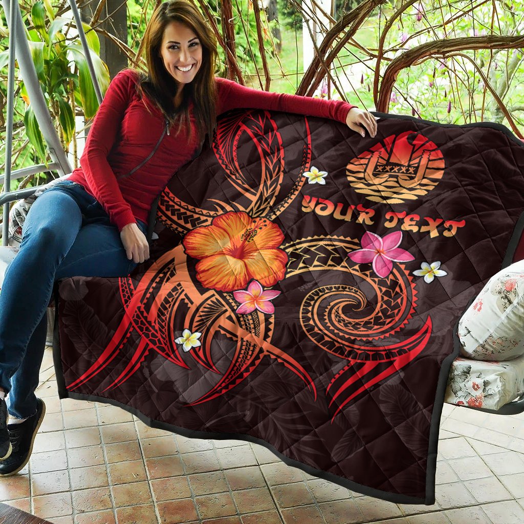 Polynesian Tahiti Personalised Premium Quilt - Legend of Tahiti (Red) - Polynesian Pride