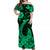 Hawaii Off Shoulder Long Dress Polynesia Green Fish Hook LT13 Women Green - Polynesian Pride