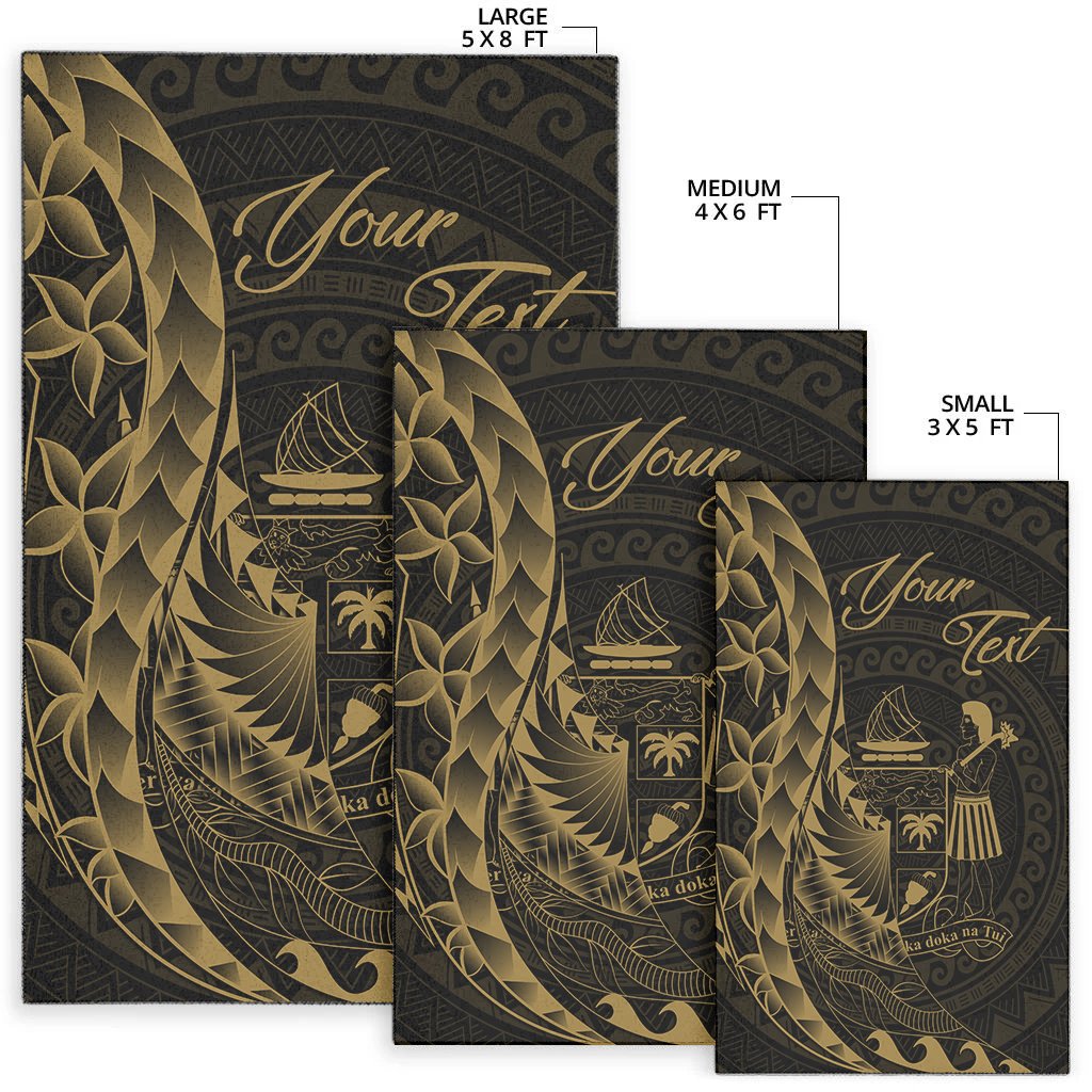 Fiji Area Rug - Custom Polynesian Pattern Style Gold Color - Polynesian Pride