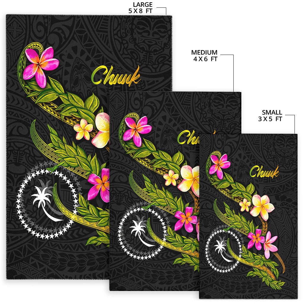 Chuuk Polynesian Area Rug - Plumeria Tribal - Polynesian Pride