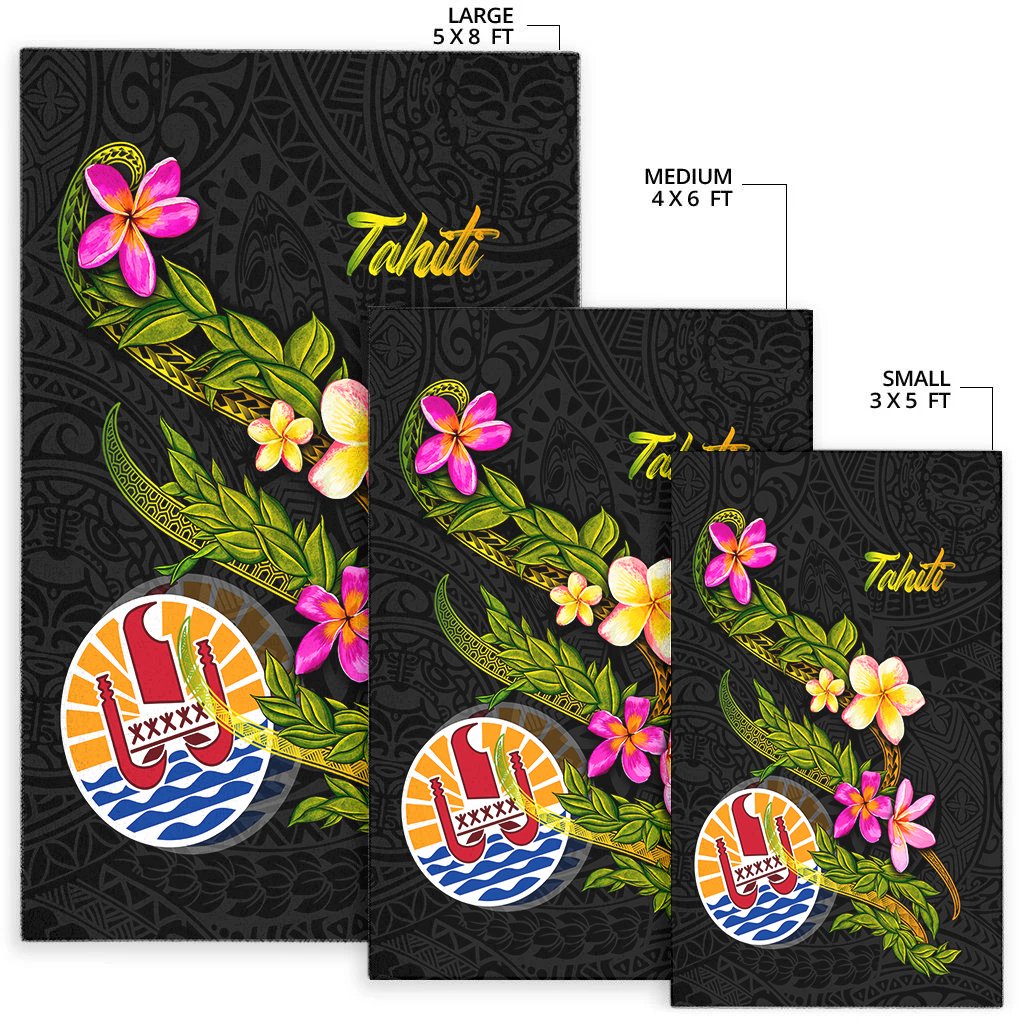 Tahiti Polynesian Area Rug - Plumeria Tribal - Polynesian Pride