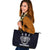 American Samoa Polynesian Large Leather Tote - Aua Paepaeulupo'o Dark Blue - Polynesian Pride