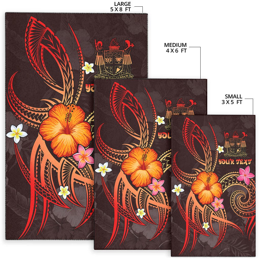 Fiji Polynesian Personalised Area Rug - Legend of Fiji (Red) - Polynesian Pride