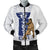 Guam Men's Bomber Jacket - Chamorro With Puntan Blue Color Blue - Polynesian Pride