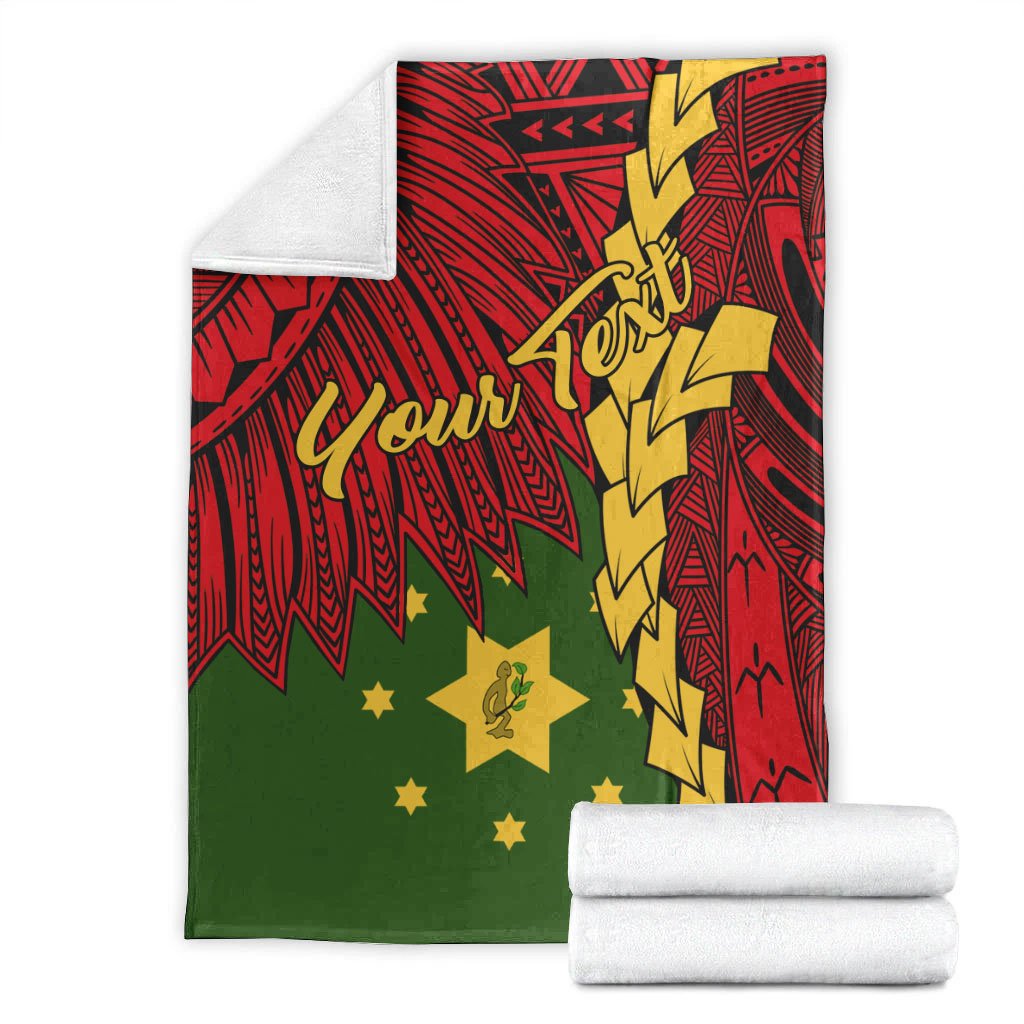 Papua New Guinea Eastern Highlands Province Polynesian Custom Personalised Blanket - Tribal Wave Tattoo - Polynesian Pride