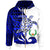 Pohnpei Custom Zip Hoodie Mega Turtle Unisex Blue - Polynesian Pride