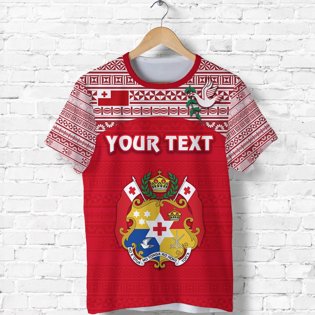 Custom Kolisi Tonga T Shirt Mate Maa Tonga Simple Version Coat of Arms - Polynesian Pride