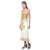 Polynesian V - Neck Open Fork Long Dress - Yellow Hibiscus Women Yellow - Polynesian Pride