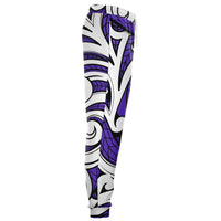Polynesian Maori Ethnic Ornament Violet Joggers - Polynesian Pride