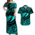 Hawaii State Fish: Humuhumu Nukunuku Apuaa Polynesian Matching Dress and Hawaiian Shirt Matching Couples Outfit Unique Style Turquoise LT8 Turquoise - Polynesian Pride