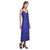 Polynesia Pattern V - Neck Open Fork Long Dress - Blue Style - Polynesian Pride