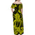 Hawaii Off Shoulder Long Dress Polynesia Yellow Octopus LT13 - Polynesian Pride