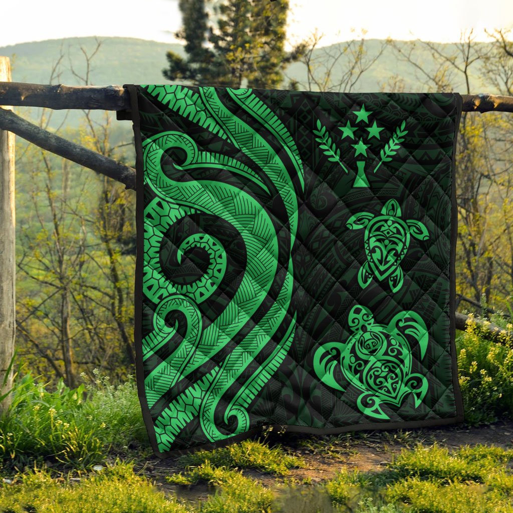 Kosrae Premium Quilt - Green Tentacle Turtle - Polynesian Pride