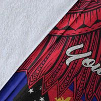 Papua New Guinea West New Britain Province Polynesian Custom Personalised Blanket - Tribal Wave Tattoo - Polynesian Pride