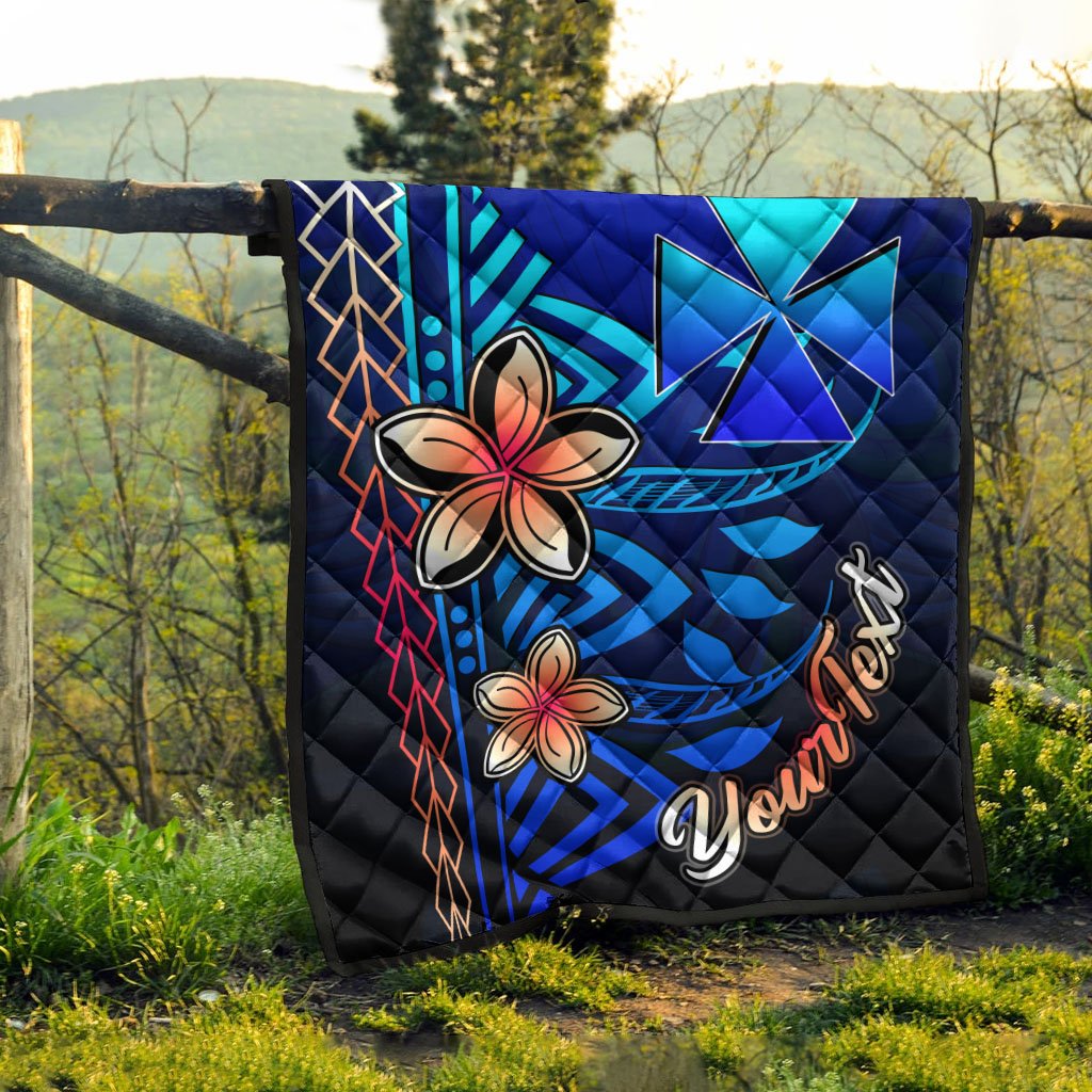 Wallis and Futuna Custom Personalised Premium Quilt - Vintage Tribal Mountain - Polynesian Pride