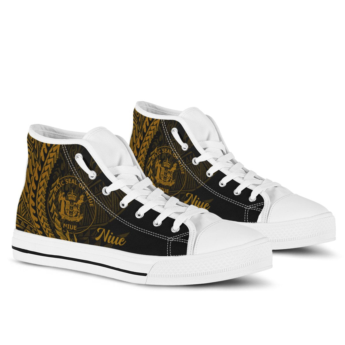 Niue High Top Shoes - Wings Style - Polynesian Pride