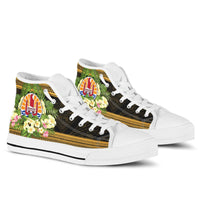 Tahiti High Top Shoes - Polynesian Gold Patterns Collection - Polynesian Pride
