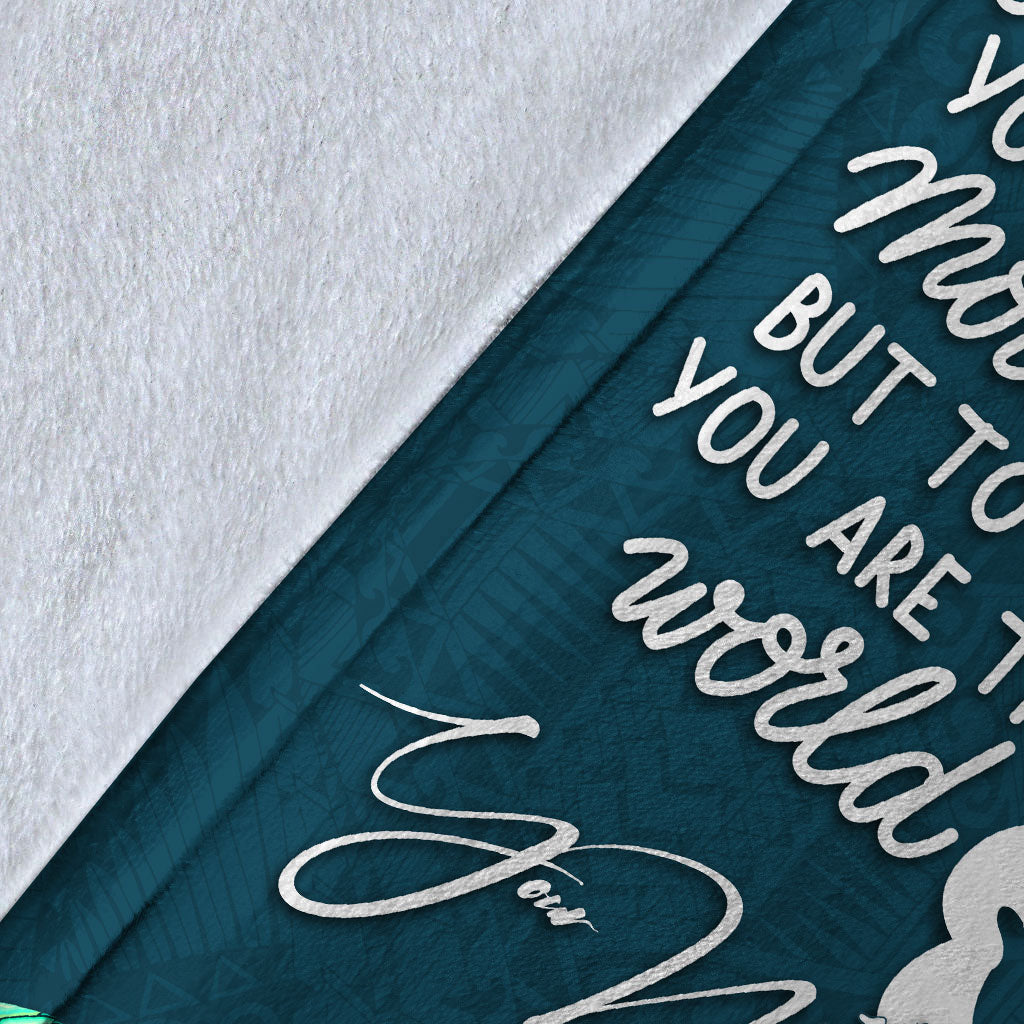 (Custom Personalised) Kiribati Mothers Day With Green Turtle Blanket - LT12 - Polynesian Pride