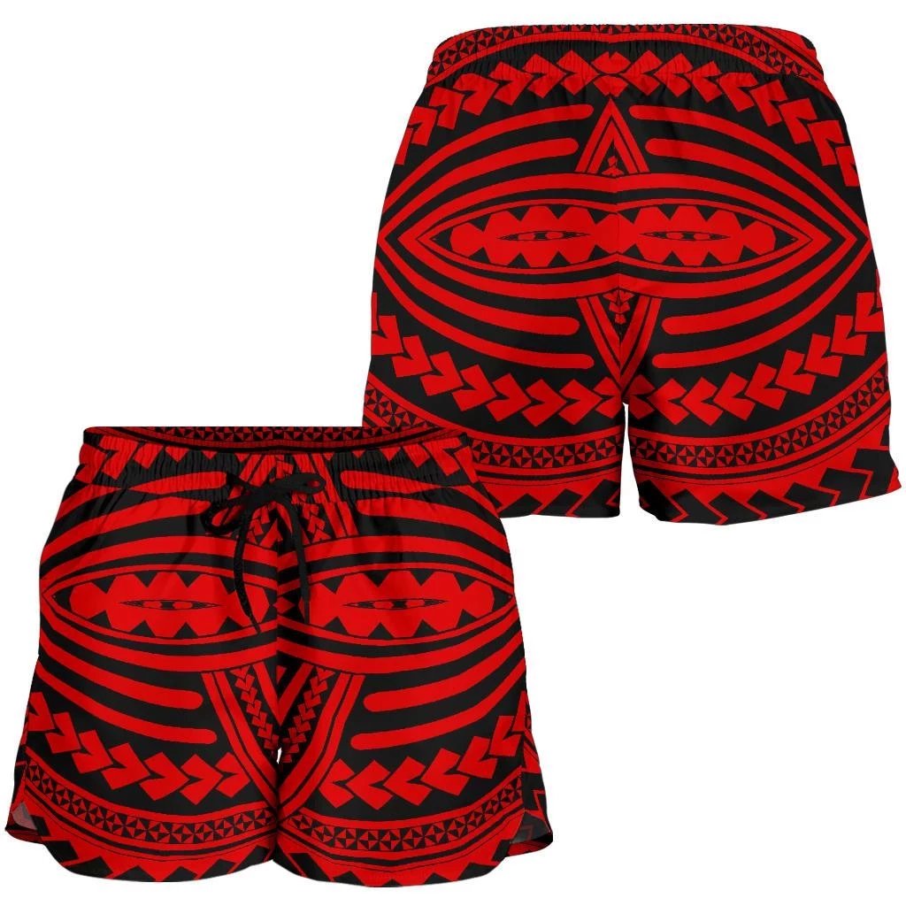 Polynesian Seamless Red Women's Short Women Red - Polynesian Pride